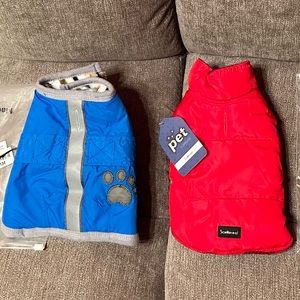 Bundle of 2 Reversible Dog Coats (NWT)